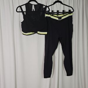 Savage X Fenty Black and Neon Yellow Apparel